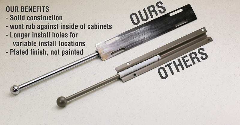 H. Bowes 12" Valet Rod Standard for Closet Satin Nickel SN Metal - Image 4